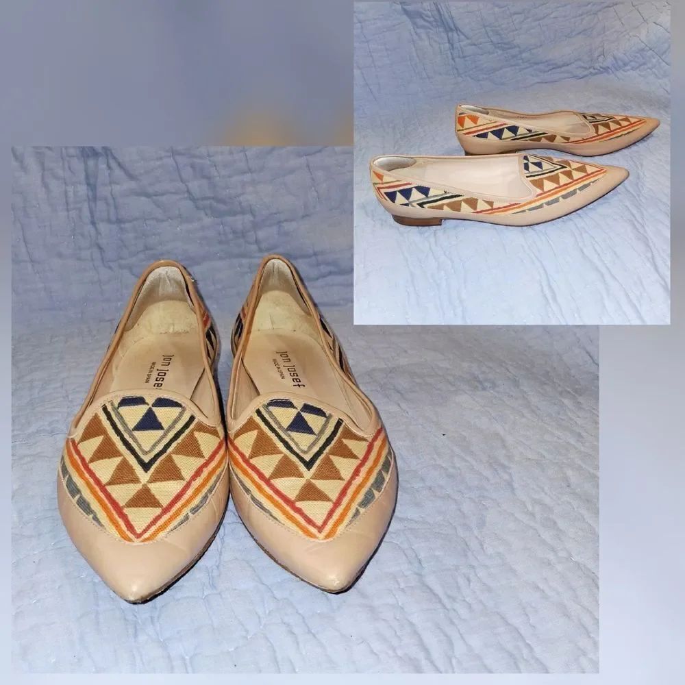 Jon Josef Learher Geometric Patterned Flats Size 9.5